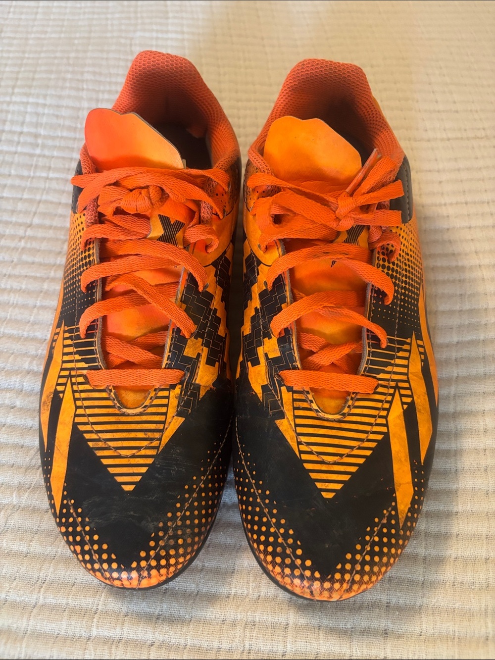 adidas Orange and Black Kids Soccer Cleats